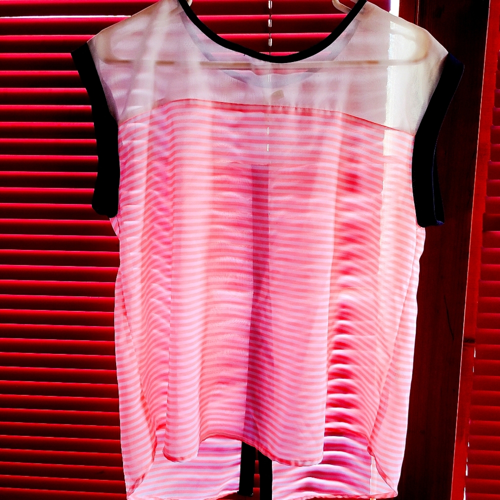 Pink stripe top